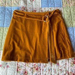 Velvet wrap skirt